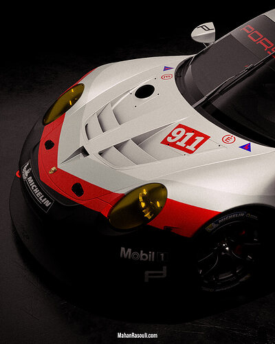 Porsche-911-RSR-Render-in-a-Dark-Scene-Using-Blender3D-and-Cycles-Render-Engine