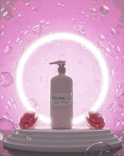 Rose Body Wash with roses  Post Processed New and improved