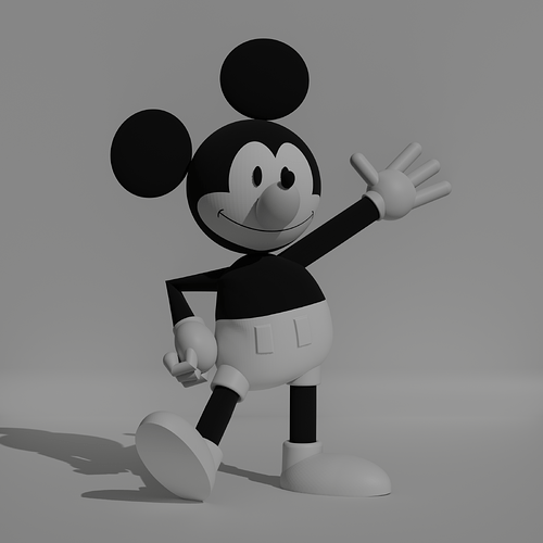 Mickey (pose) (render)