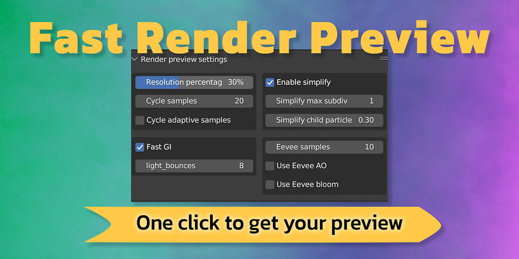 Fast Render Preview - Released Scripts and Themes - Blender Artists ...
