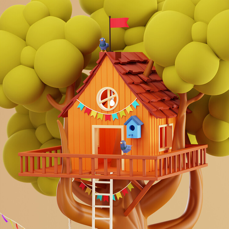 Stylized Tree House - Finished Projects - Blender Artists Community