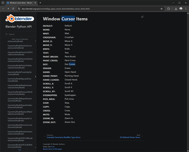 How to visually see Window Cursor Items? - Python Support - Blender ...