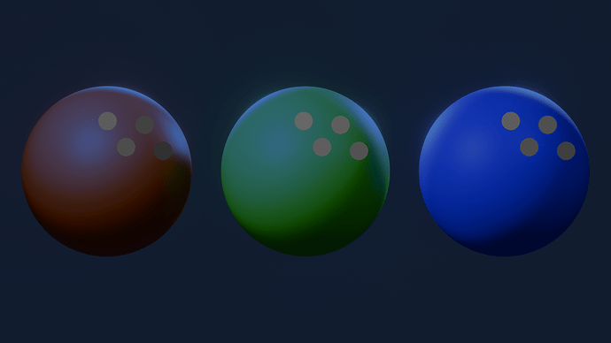 Three Coloured Spheres - Inferred Yellow