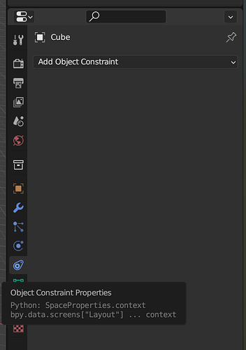 Where is the constraints section in the properties panel? - Basics ...