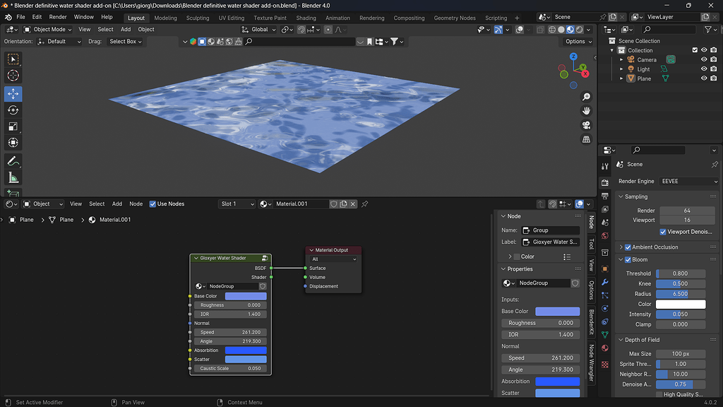 Blender Water Shader Nodes Add-On Released - Finished Projects ...