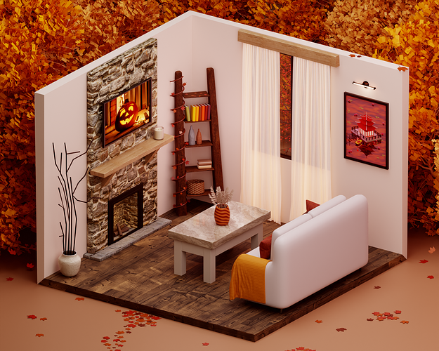 fall render