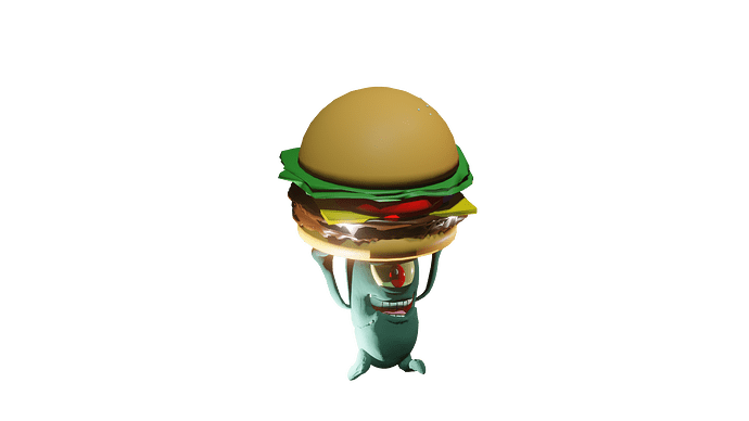 plankton with burger