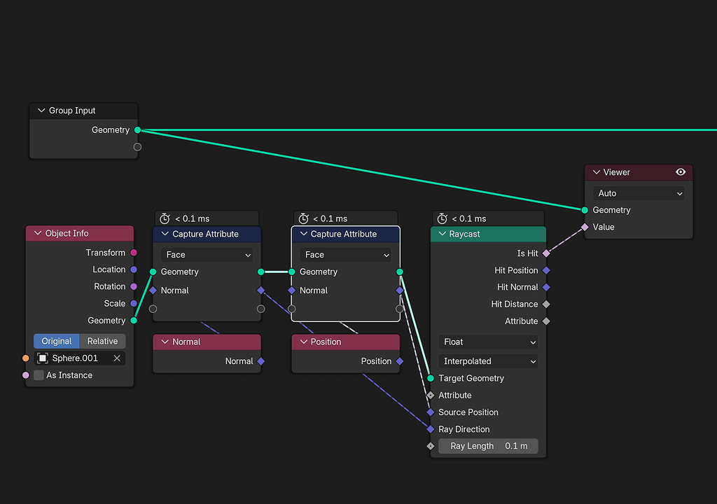 Raycast: How to alter Ray Direction to follow face normals? - Modeling ...