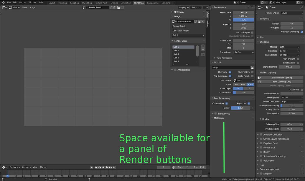 blender 2.8 render button