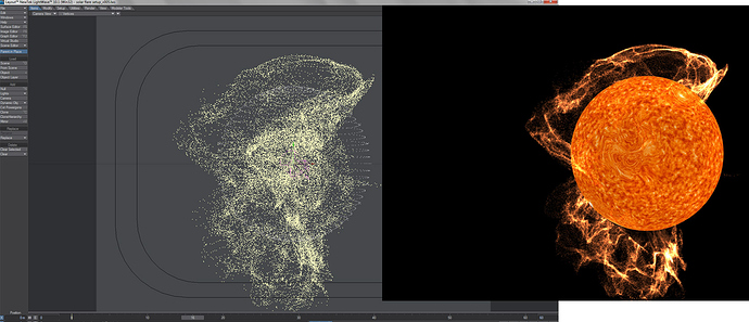 displaced geometry flares with hv sprites