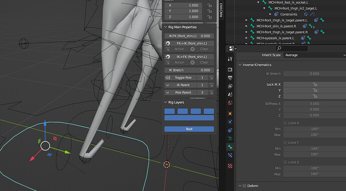 How To Constraint A Bones Rotation In A Rigify Ik Sample? - Animation ...