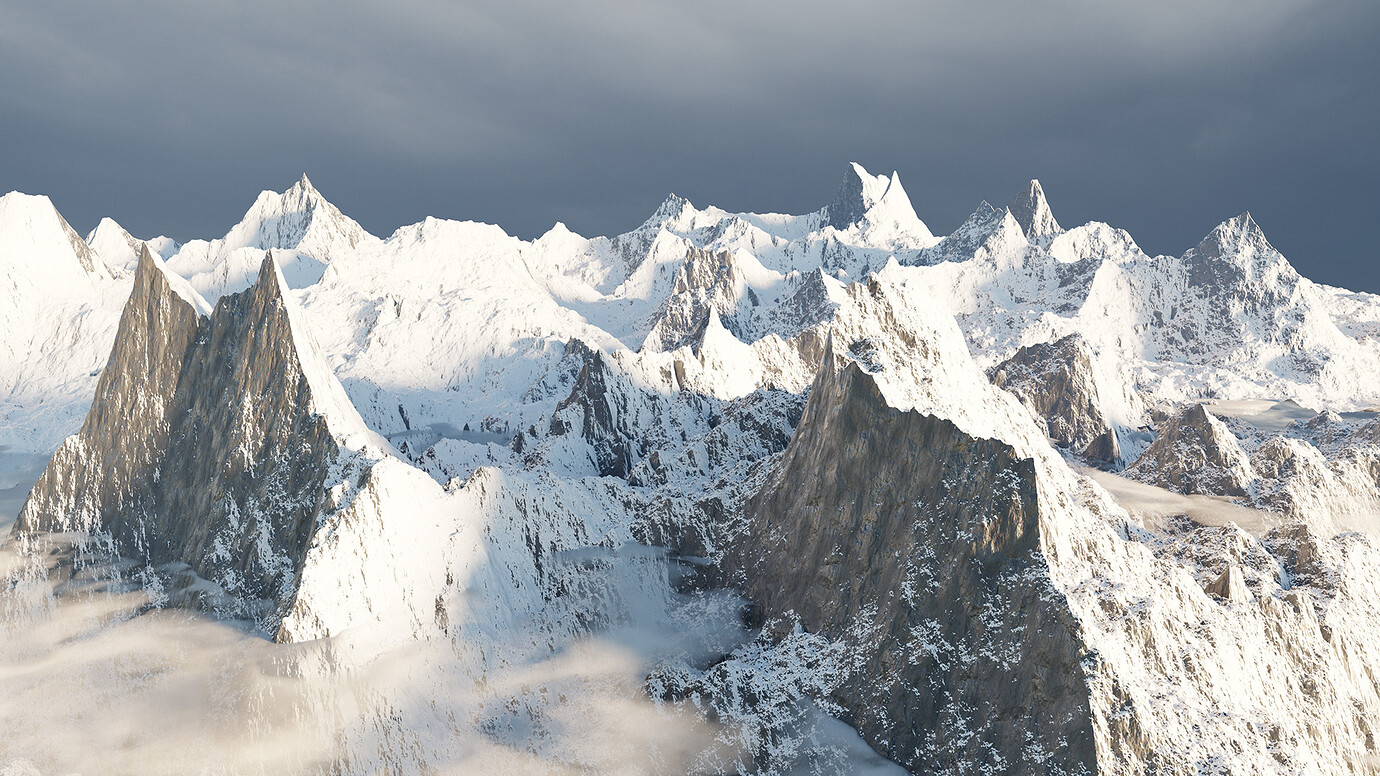 Snowy Mountains - Finished Projects - Blender Artists Community