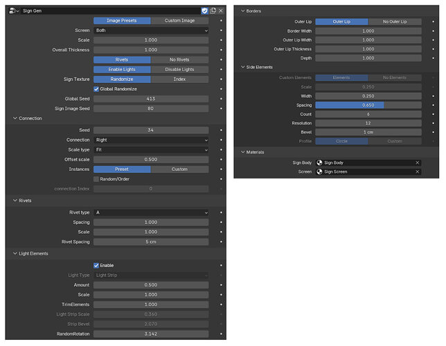 Modifier controls