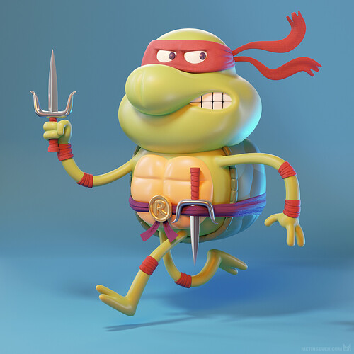 metin-seven_3d-modeler-character-designer_teenage-mutant-ninja-turtles-cartoon-comic-raphael