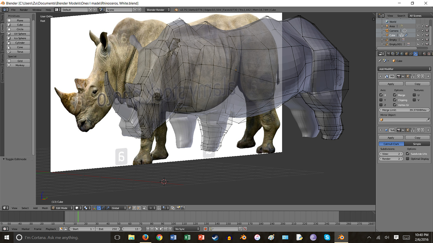Rhinoceros 5 модель рамы
