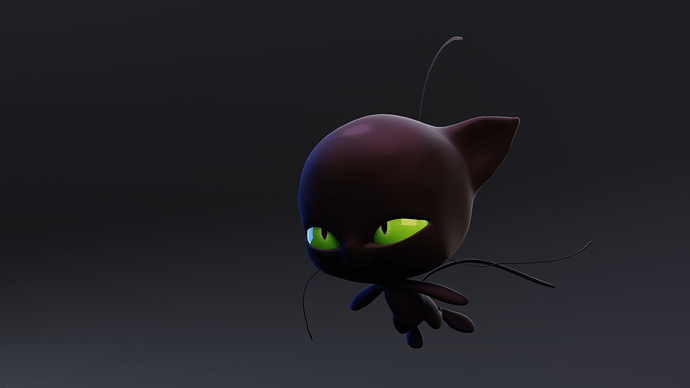 3D model Plagg - Kwami from miraculous ladybug rigged 3dmodel for