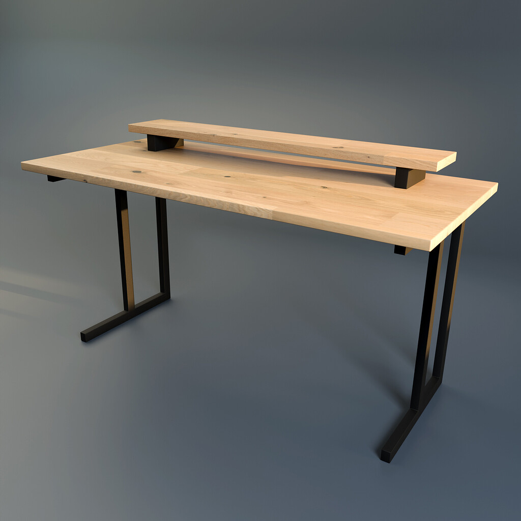 From 3D Concept to Reality: Oak Desk and Shelves - Finished Projects ...