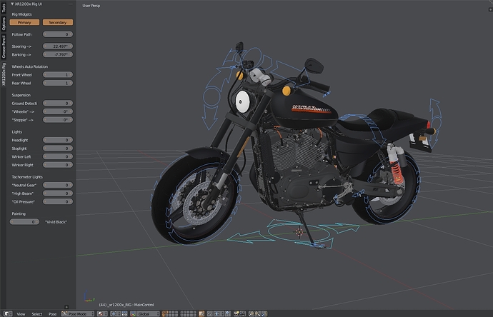 Motorcycle rigging - Animation and Rigging - Blender Artists Community