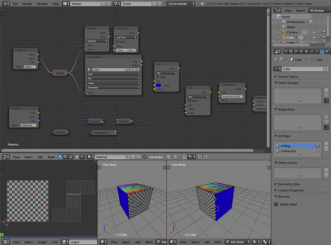 Multiple UV Maps per Mesh Object with image textures - Basics ...