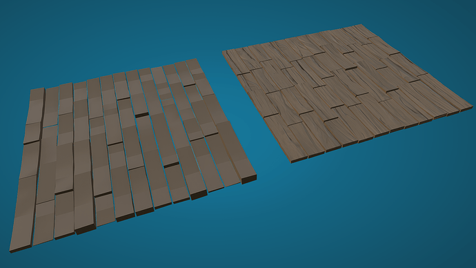 Blender 4 Procedural Planks from a 2D plain with Geometry Nodes (3)