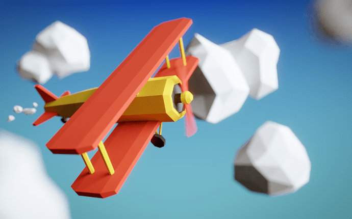 Lowpoly BiPlane2