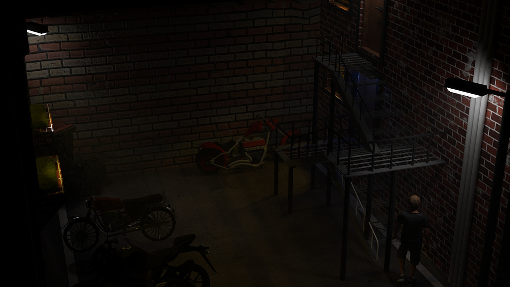 Night alley in low poly - Finished Projects - Blender Artists Community