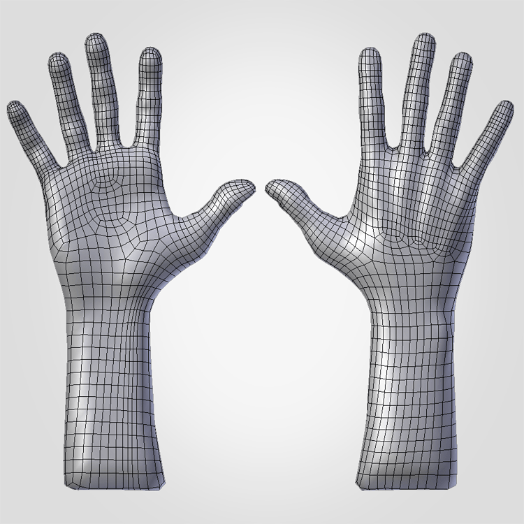 blender hand model rigged free