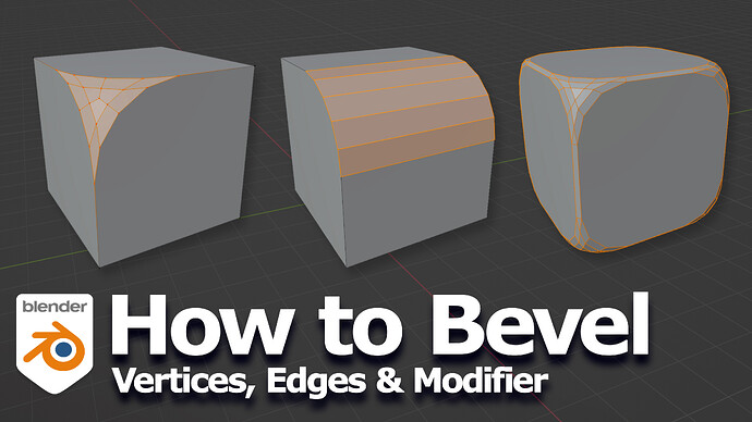 Blender How to Bevel Vertices, Edges, and use Bevel Modifer YT