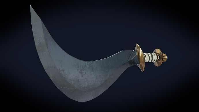 Curved Sword Side View