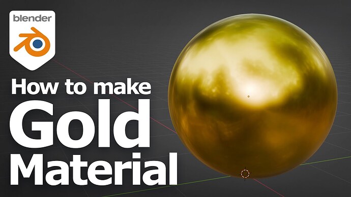 how to make gold material in blender