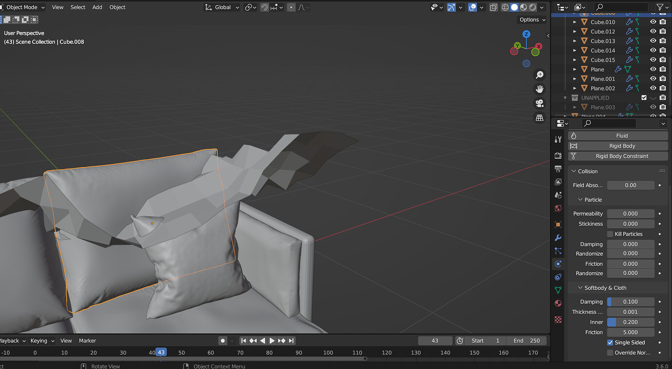 Collision issue for cloth simulation - Particles and Physics ...