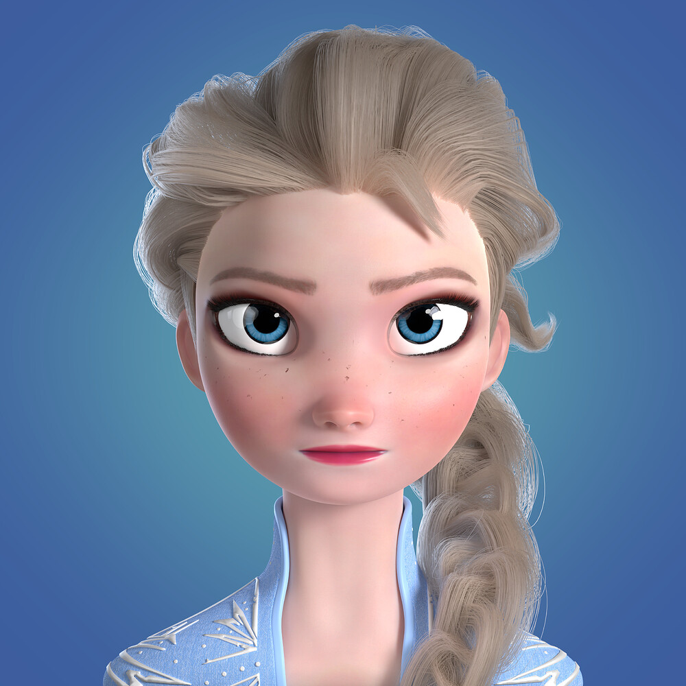 Elsa fanart Frozen2 - Finished Projects - Blender Artists Community