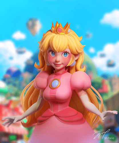 Princess Peach - Finished Projects - Blender Artists Community