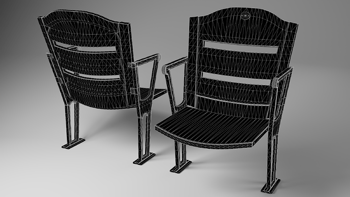 Stadium Seat Wireframe