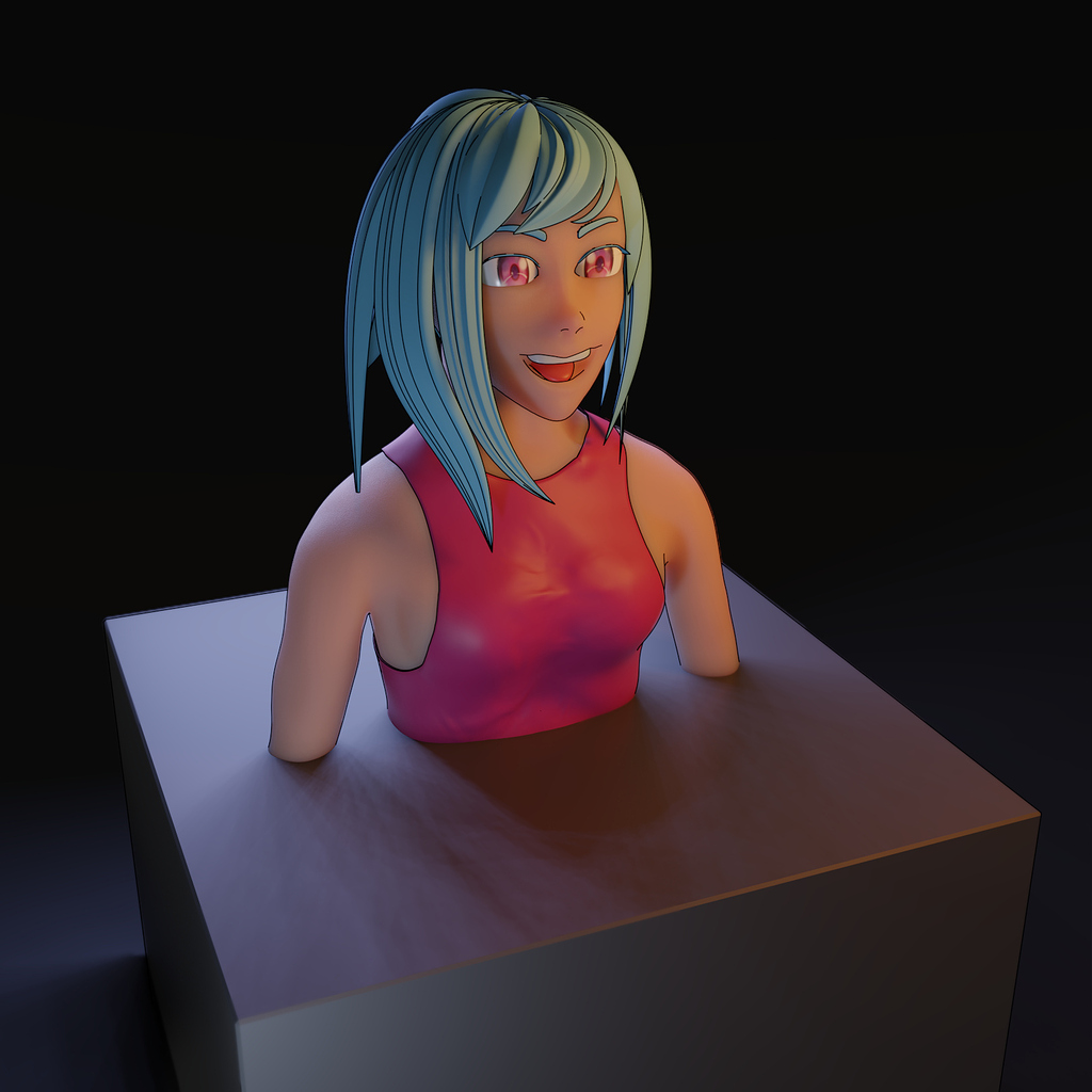 Female Anime Bust Finished Projects Blender Artists Community