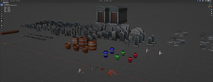 2023-02-17 LPG progress all - viewport - textured 02 gravestones