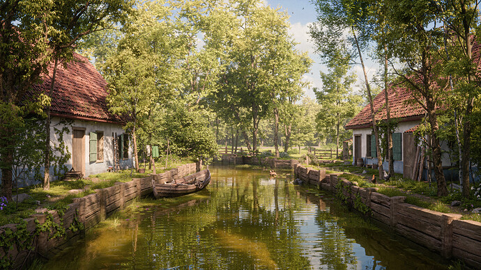 Cottages by the Water's Edge Edited 4K