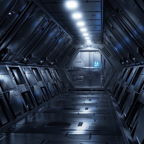 Sci-Fi Airlock Corridor Final Render