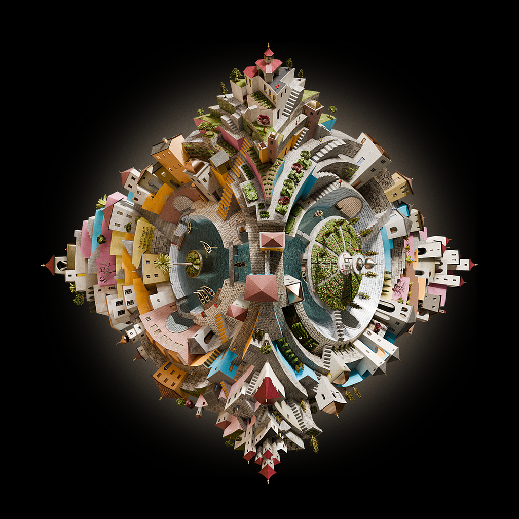 The Tetrahedral Planetoid - after M.C. Escher