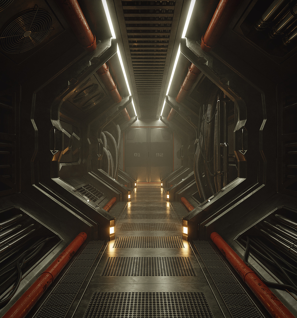 SCI FI Corridor - Entity - Finished Projects - Blender Artists Community