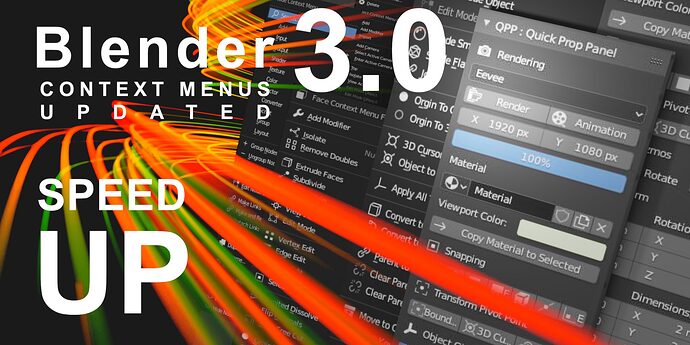 B3D Blender Context Menus Updated
