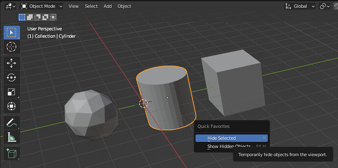 Disable In Viewport Shortcut Basics And Interface Blender Artists Community 