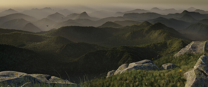 Some Rolling Hills - Final Render