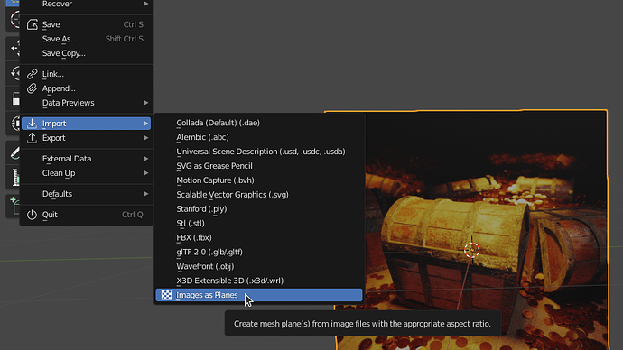 Import Images As Planes - built in Blender Addon