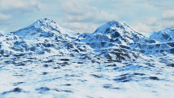 Snowy Mountains Render 1