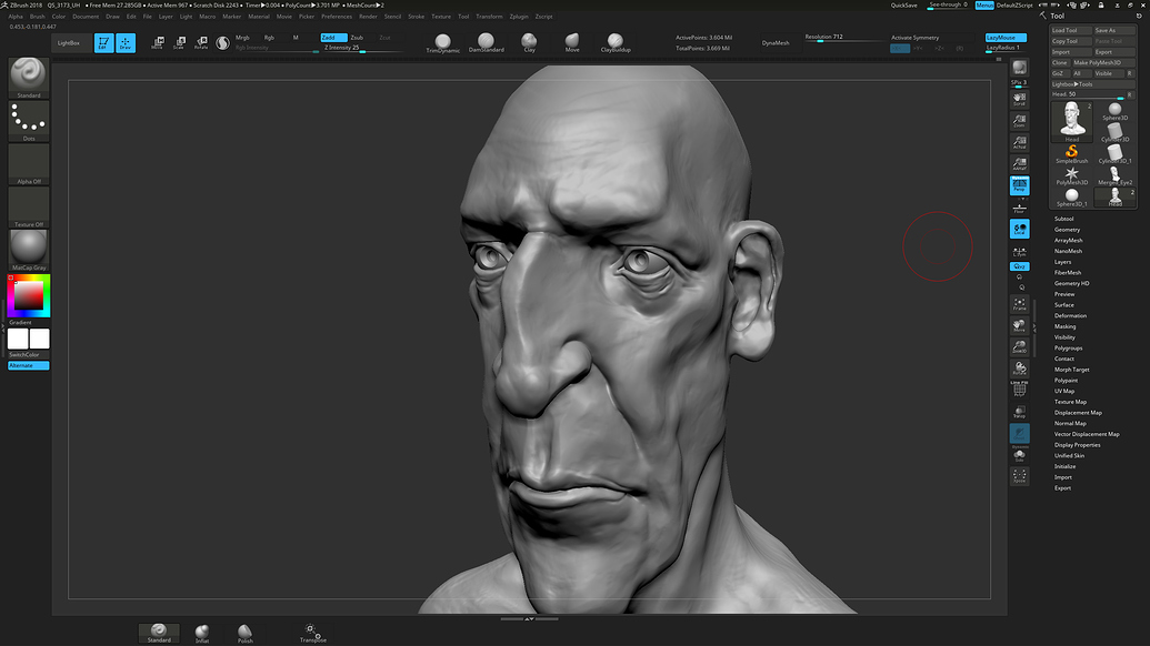 straight edges in zbrush