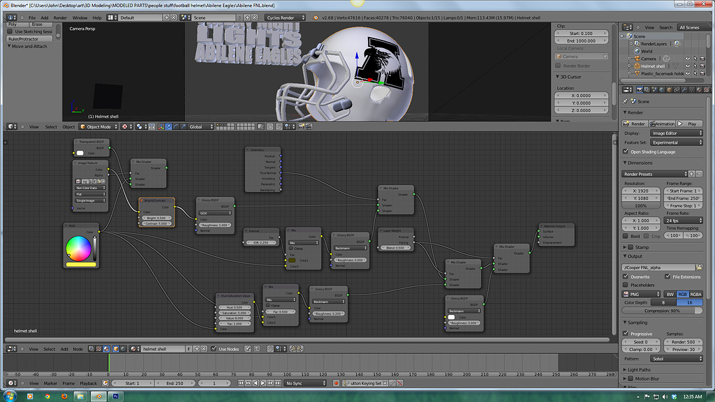 Issues with rendering a transparent png on an object in cycles ...