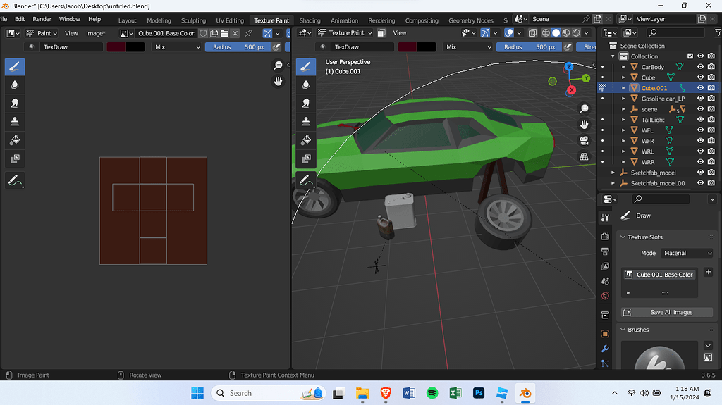 Merging and texture - Modeling - Blender Artists Community