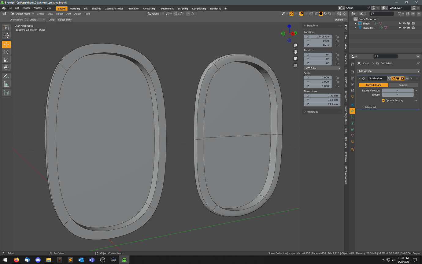 Crease overlapping - Modeling - Blender Artists Community