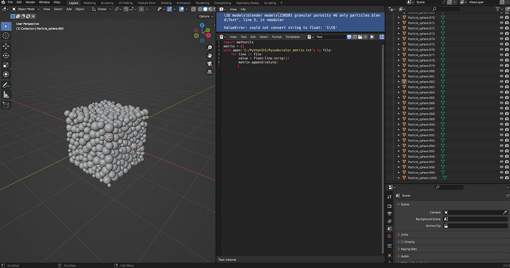 Coloring object by using a matrix - Python Support - Blender Artists ...